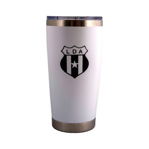 VASO TÉRMICO INOX BLANCO CON ESCUDO